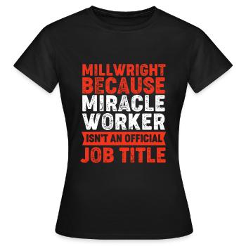 Mécanique Génie mécanique Ajusteur CNC - T-shirt Femme - noir - Devant - AI Model Female 172 dark (172cm)