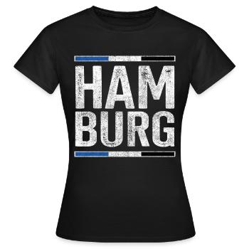 Hamburg Aufstieg 2025 Hamburg Hamburger Moin - Frauen T-Shirt - Schwarz - Vorne - AI Model Female 172 dark (172cm)