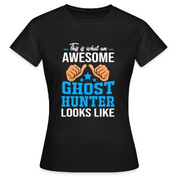 fantôme sorcière heure fantômes paranormal - T-shirt Femme - noir - Devant - AI Model Female 172 dark (172cm)
