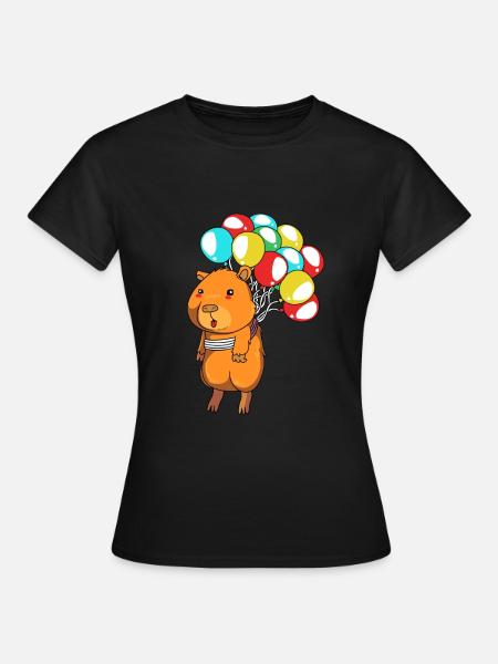 Capybara Capibara - Frauen T-Shirt - Schwarz