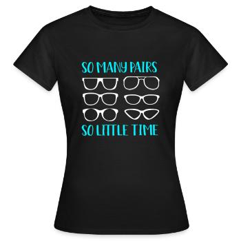 Opticien Ophtalmologiste Optique - T-shirt Femme - noir - Devant - AI Model Female 172 dark (172cm)
