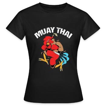 Kickboxer Thai boxing Muay thai Kickboxing - Frauen T-Shirt - Schwarz - Vorne - AI Model Female 172 dark (172cm)