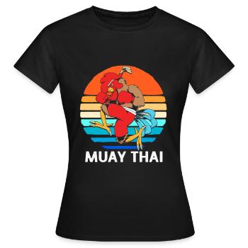 Thai boxing Kickboxer Kickboxing Muay thai - Frauen T-Shirt - Schwarz - Vorne - AI Model Female 172 dark (172cm)