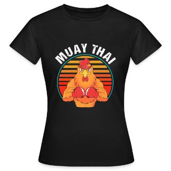 Thai boxing Kickboxer Kickboxing Muay thai - Frauen T-Shirt - Schwarz - Vorne - AI Model Female 172 dark (172cm)