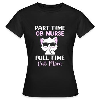 Infirmière Hôpital de Grossesse - T-shirt Femme - noir - Devant - AI Model Female 172 dark (172cm)