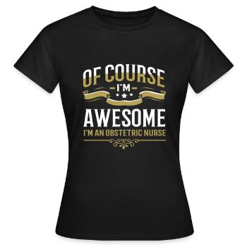 Schwangerschaft Krankenhaus Krankenschwester - Frauen T-Shirt - Schwarz - Vorne - AI Model Female 172 dark (172cm)