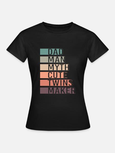 Zwilling Papa Zwillinge Vater - Frauen T-Shirt - Schwarz