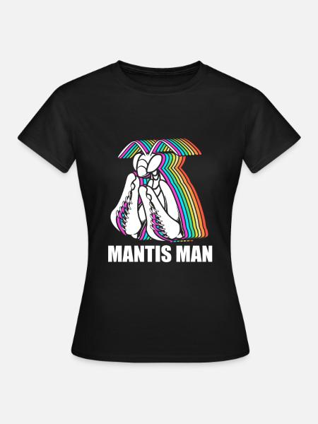 Gottesanbeter Gottesanbeterin Mantis - Frauen T-Shirt - Schwarz