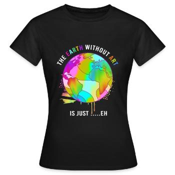 Jour de la Terre - T-shirt Femme - noir - Devant - AI Model Female 172 dark (172cm)