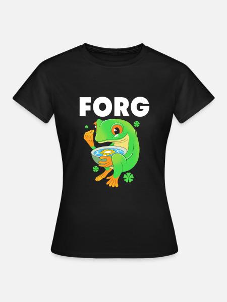 Laubfrosch Frosch - Frauen T-Shirt - Schwarz
