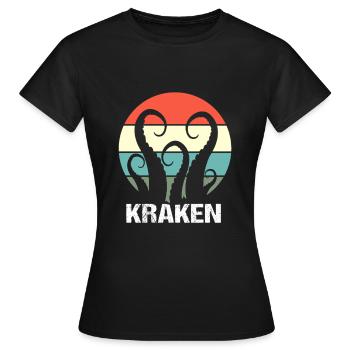 Pieuvre Pieuvre Pieuvre Pieuvre - T-shirt Femme - noir - Devant - AI Model Female 172 dark (172cm)