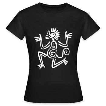 aztec Maya kalender Inka - Frauen T-Shirt - Schwarz - Vorne - AI Model Female 172 dark (172cm)