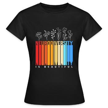 Autismus Gehirn Autist Asperger Neurodiversity - Frauen T-Shirt - Schwarz - Vorne - AI Model Female 172 dark (172cm)