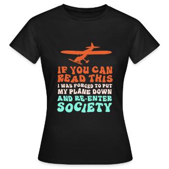 Modellflug Modellflugzeug - Frauen T-Shirt - Schwarz - Vorne - AI Model Female 172 dark (172cm)