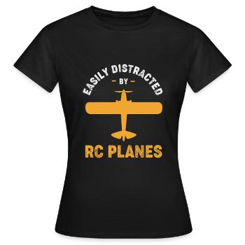 Modellflugzeug Modellflug - Frauen T-Shirt - Schwarz - Vorne - AI Model Female 172 dark (172cm)