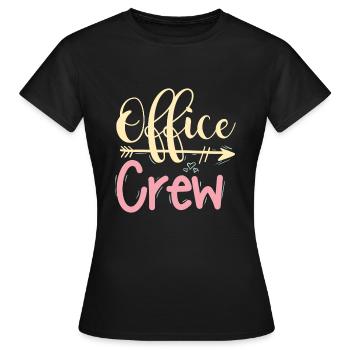 Office crew office team - Women's T-Shirt - black - Front - AI Model Female 172 dark (172cm)