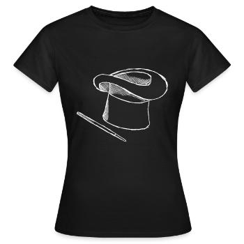 magicien - T-shirt Femme - noir - Devant - AI Model Female 172 dark (172cm)