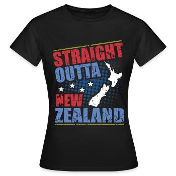 nouvelle-Zélande - T-shirt Femme - noir - Devant - AI Model Female 172 dark (172cm)