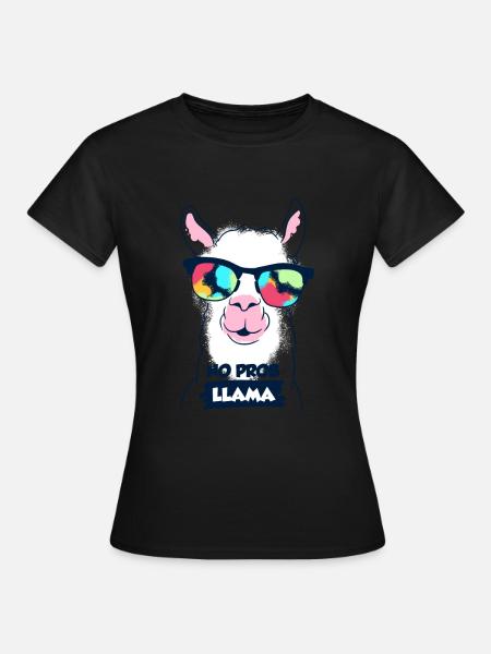 Lama - Frauen T-Shirt - Schwarz