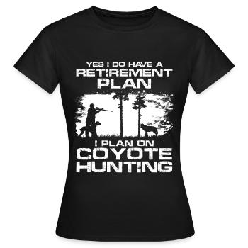 Chasse au coyote Coyote Hunter Coyote - T-shirt Femme - noir - Devant - AI Model Female 172 dark (172cm)