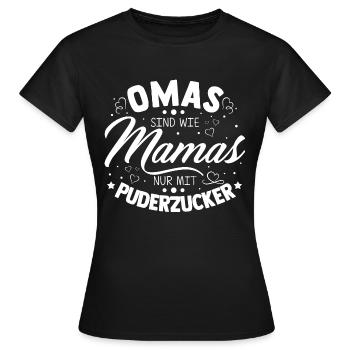 Überraschung Mama Oma Geschenk Pudezucker beste Om - Frauen T-Shirt - Schwarz - Vorne - AI Model Female 172 dark (172cm)