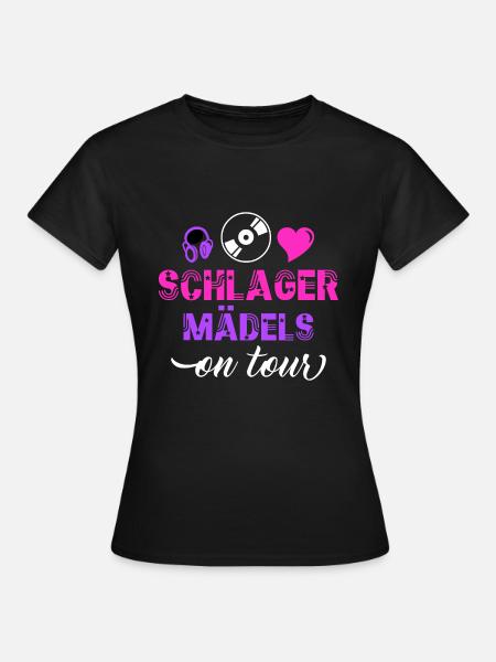 Schlager Mädels on tour - Frauen T-Shirt - Schwarz