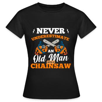 Cadeau à la tronçonneuse - T-shirt Femme - noir - Devant - AI Model Female 172 dark (172cm)