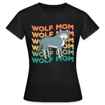 Wolf mom - Women's T-Shirt - black - Front - AI Model Female 172 dark (172cm)