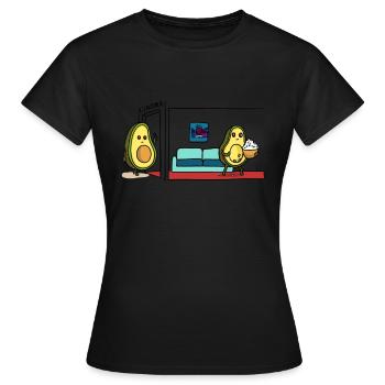 Avocado Kino - Frauen T-Shirt - Schwarz - Vorne - AI Model Female 172 dark (172cm)