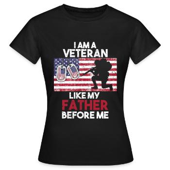 Vétéran du Vietnam - T-shirt Femme - noir - Devant - AI Model Female 172 dark (172cm)