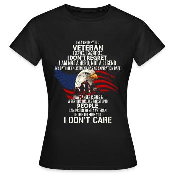 Vétéran du Vietnam - T-shirt Femme - noir - Devant - AI Model Female 172 dark (172cm)