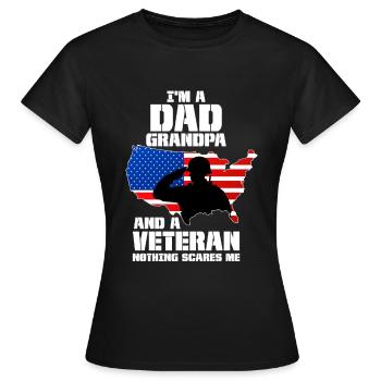 Vétéran du Vietnam - T-shirt Femme - noir - Devant - AI Model Female 172 dark (172cm)