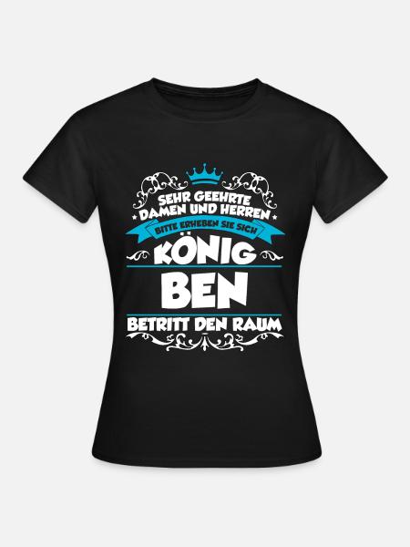 Ben Name Design - Frauen T-Shirt - Schwarz