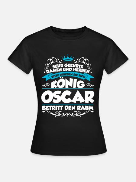 Oscar Name Design - Frauen T-Shirt - Schwarz