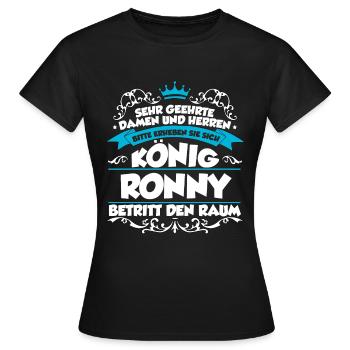 Ronny Name Design - Frauen T-Shirt - Schwarz - Vorne - AI Model Female 172 dark (172cm)