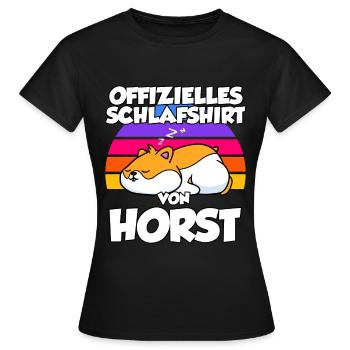 Official Sleep Shirt of Horst - Women's T-Shirt - black - Front - AI Model Female 172 dark (172cm)