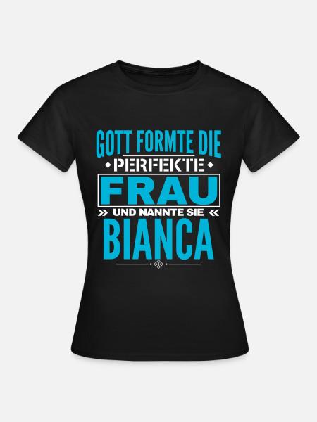 Bianca Name Design - Frauen T-Shirt - Schwarz