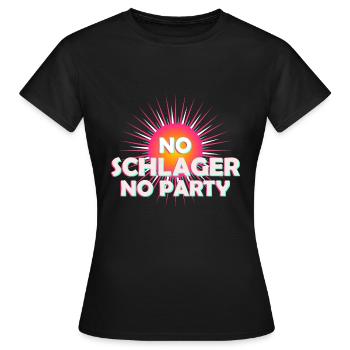 Pas de Schlager, pas de fête - T-shirt Femme - noir - Devant - AI Model Female 172 dark (172cm)