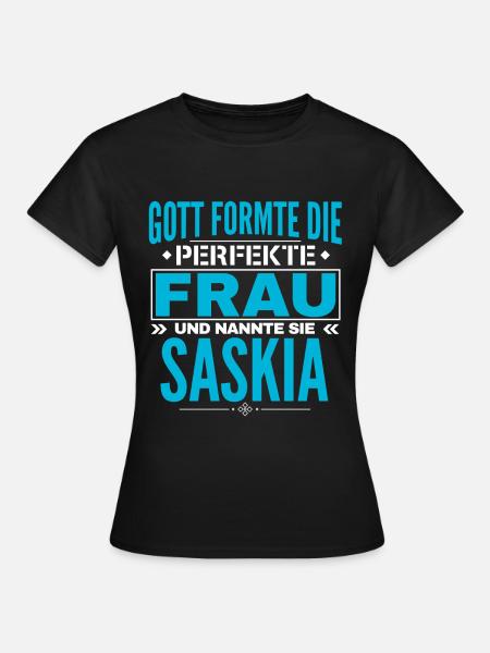 Saskia Name Design - Frauen T-Shirt - Schwarz
