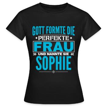 Conception de prénom Sophie - T-shirt Femme - noir - Devant - AI Model Female 172 dark (172cm)