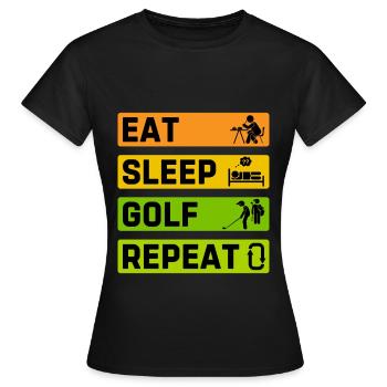 Golf sport balle de golf impact fer cadeau - T-shirt Femme - noir - Devant - AI Model Female 172 dark (172cm)