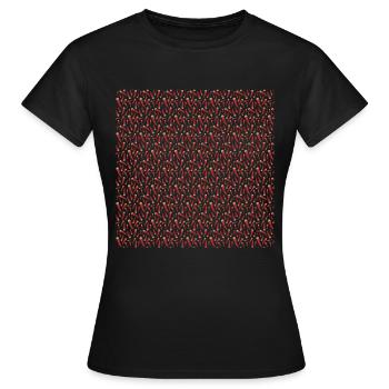 Cornicello porte-bonheur napolitain. - T-shirt Femme - noir - Devant - AI Model Female 172 dark (172cm)