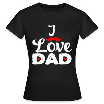 j’aime papa se - T-shirt Femme - noir - Devant - AI Model Female 172 dark (172cm)
