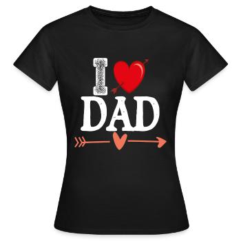 j’aime papa se - T-shirt Femme - noir - Devant - AI Model Female 172 dark (172cm)