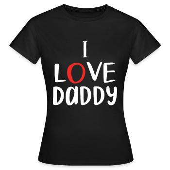 j’aime papa se - T-shirt Femme - noir - Devant - AI Model Female 172 dark (172cm)