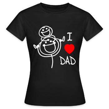 j’aime papa se - T-shirt Femme - noir - Devant - AI Model Female 172 dark (172cm)