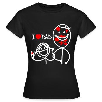 j’aime papa se - T-shirt Femme - noir - Devant - AI Model Female 172 dark (172cm)