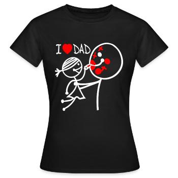 Ich liebe Papa SE - Frauen T-Shirt - Schwarz - Vorne - AI Model Female 172 dark (172cm)
