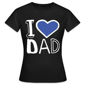j’aime papa se - T-shirt Femme - noir - Devant - AI Model Female 172 dark (172cm)