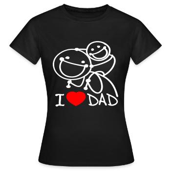 Ich liebe Papa SE - Frauen T-Shirt - Schwarz - Vorne - AI Model Female 172 dark (172cm)
